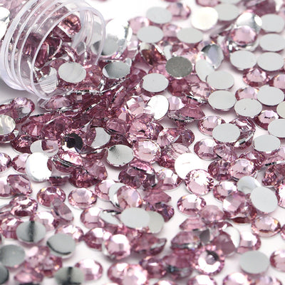 Lt Amethyst Flatback Resin Rhinestones 1000pcs, Choose Size and Color 3mm, 4mm or 5mm, Faceted Resin Rhinestones, Not-Hotfix