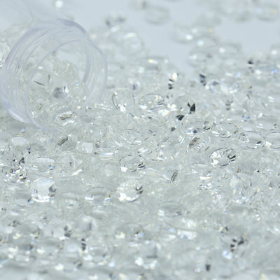 Transparent Flatback Resin Rhinestones 1000pcs, Choose Size and Color 3mm, 4mm or 5mm, Faceted Resin Rhinestones, Not-Hotfix