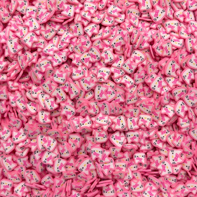 Pink Cat Polymer Clay Slices, Fake Sprinkles, Clay Slices for Nail Art and Slime