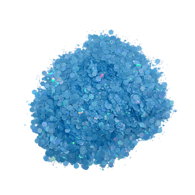 Macaroon Series - Blue Chunky Glitter, Polyester Glitter, Solvent Resistant, Premium Quality Glitter for Tumblers