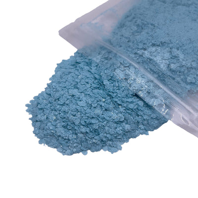 Matte Sky Blue Chunky Glitter, Polyester Glitter, Solvent Resistant, Premium Quality Glitter for Tumblers